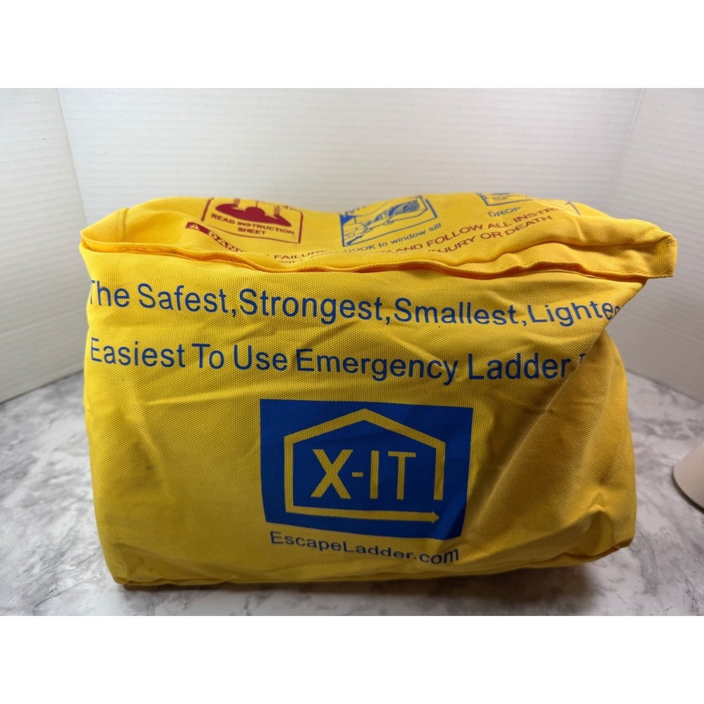 X-IT 3-Story Emergency Fire Escape Ladder Home Safety Compact Reusable 23ft.